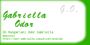gabriella odor business card